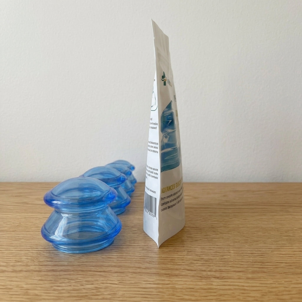 Blue Silicone Cupping Therapy Set