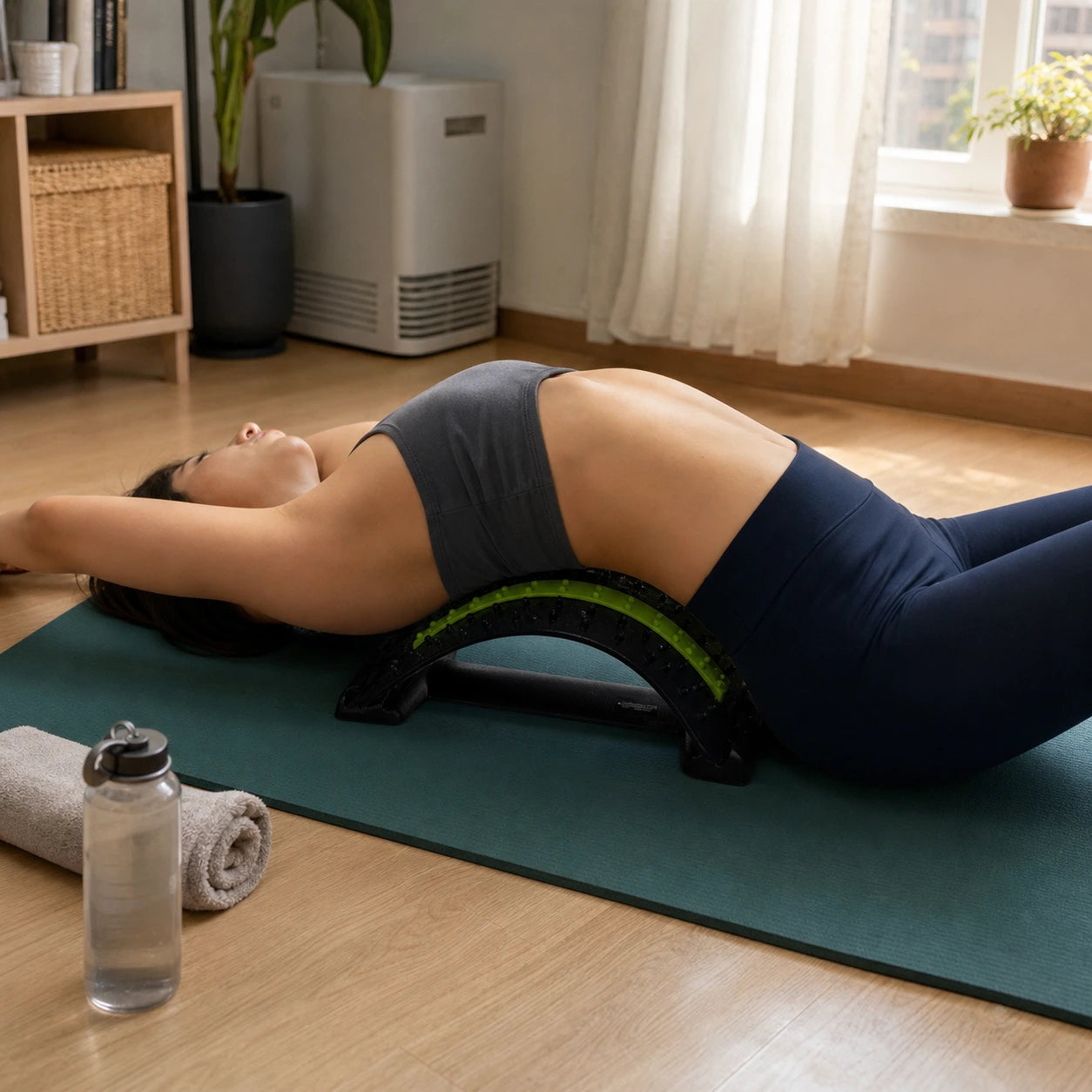 Back Stretcher with Magnetic Acupressure Points for Spinal Pain Relief